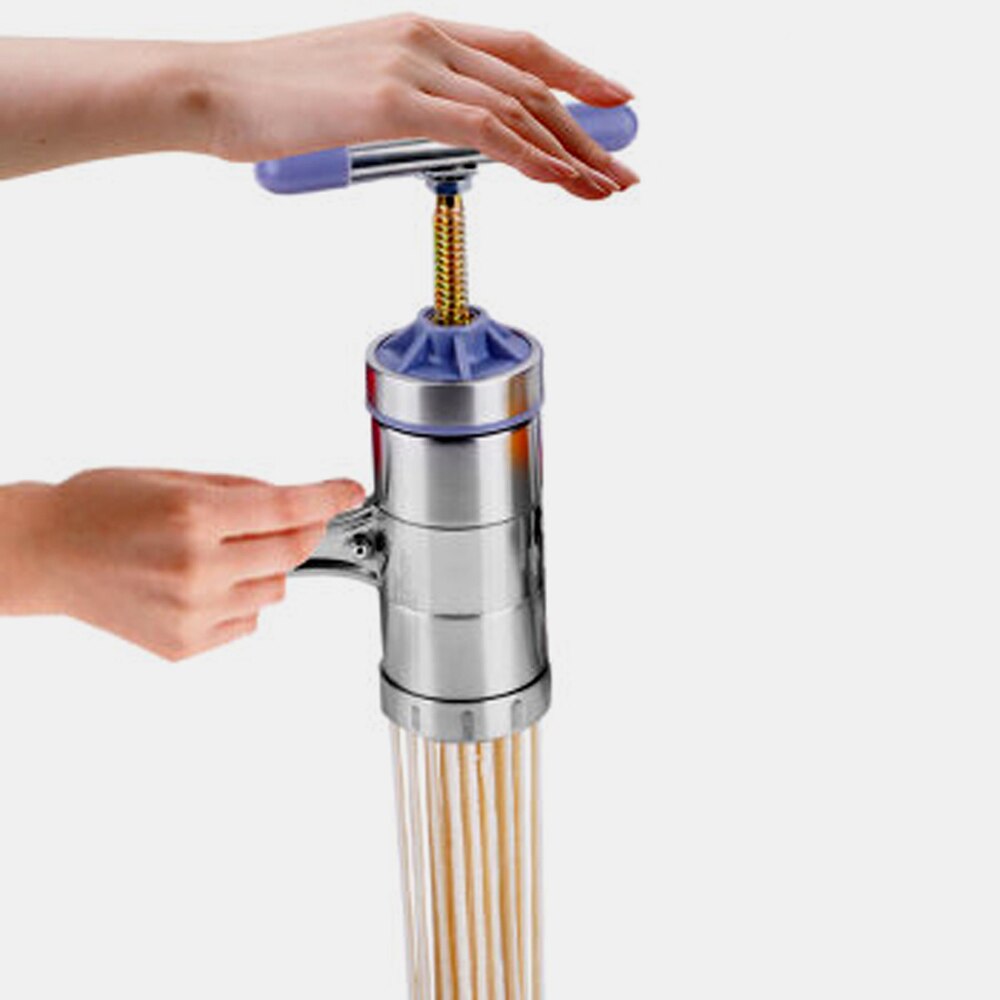 Rustfritt stål manuell nudler maker pasta som pilsner maskin presse spaetzle maker frukt juicer 5 forskjellige tidligere