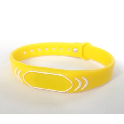 125khz Adjustable Silicone Waterproof RFID Wristband Bracelet Keyfob Token TK4100 ID Tags 1PCS Swimming Pool ACCESS Control Card: Yellow