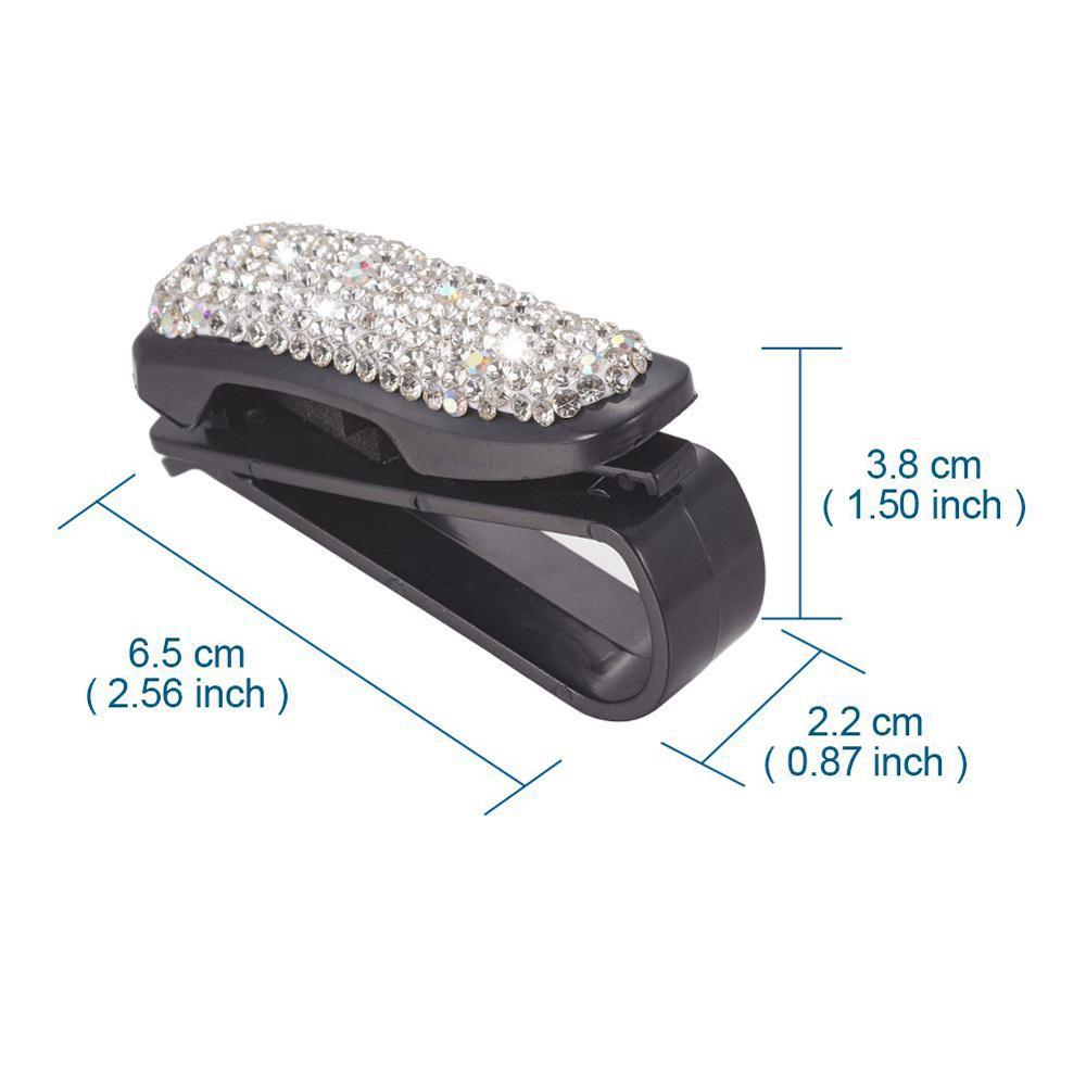 Glimmende auto zonneklep bril zonnebril houder organizer ticket clips abs auto brillenkokers