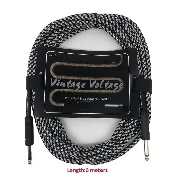Cable de guitarra Cable Jack línea bajo caja eléctrica Cable de Audio línea de reducción de ruido Cable blindado 3/6/10 metros: violet