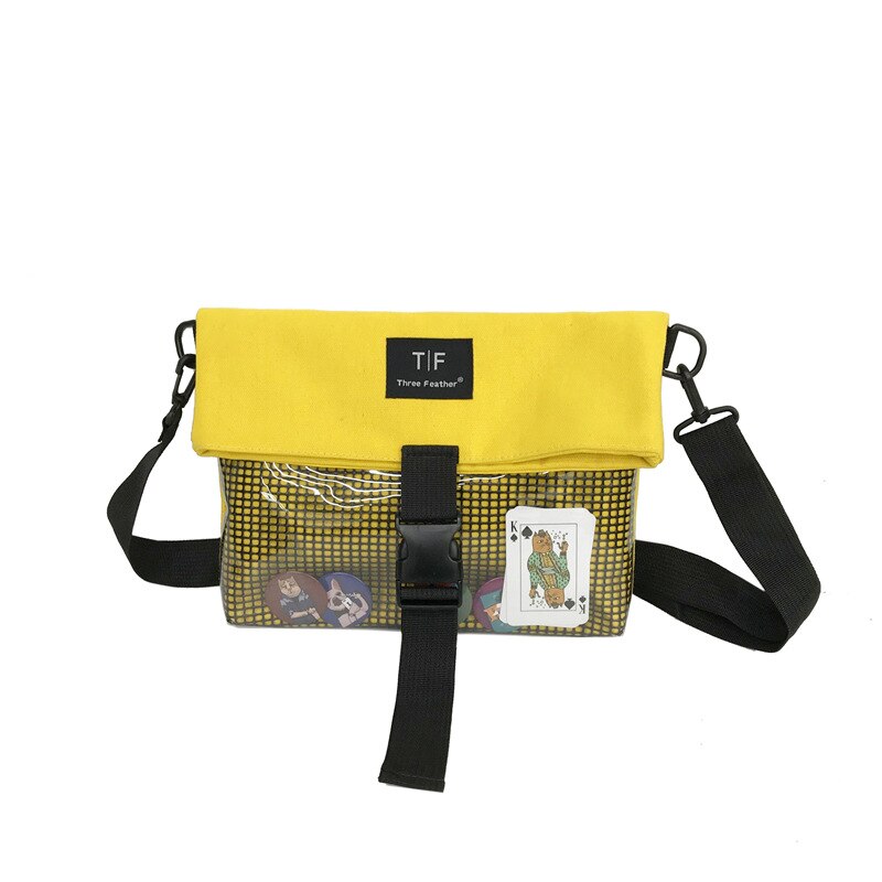 Liefhebbers Messenger Tassen Japanse Stijl Ita Tas voor Meisjes Persoonlijkheid Duidelijke Zak Zomer Cool Itabag streetwear tassen vrouwen H812: yellow