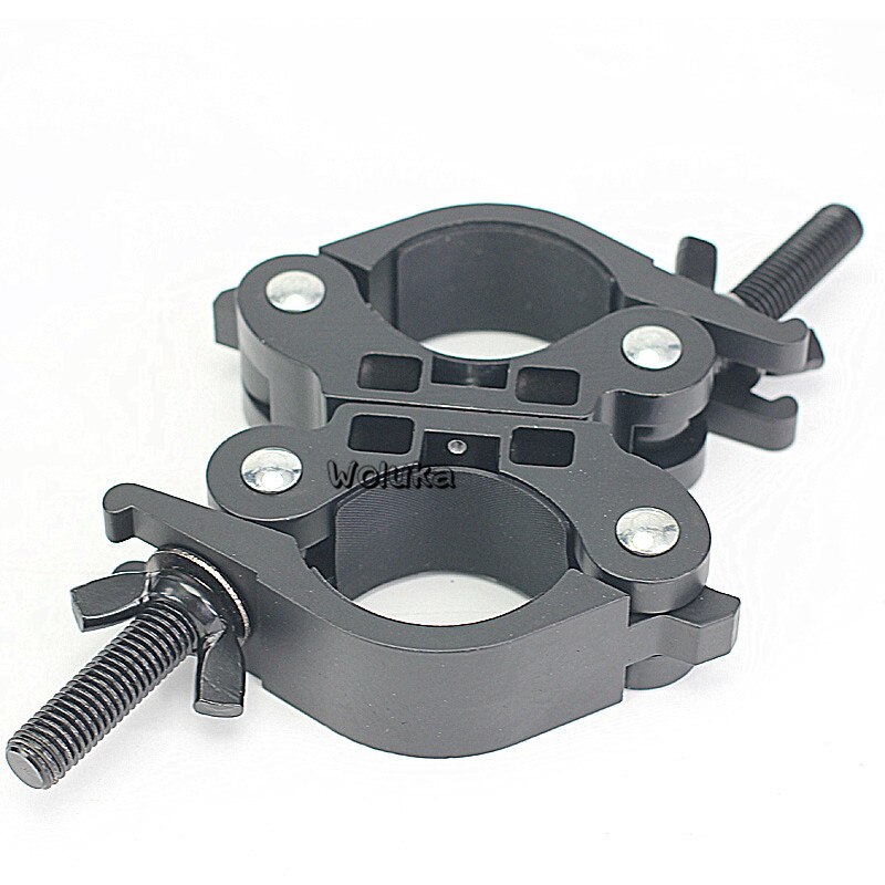 M11-077 large twin pipes clamps with rotating joint head tube openings 42-50 background crossbar tube clamps T18
