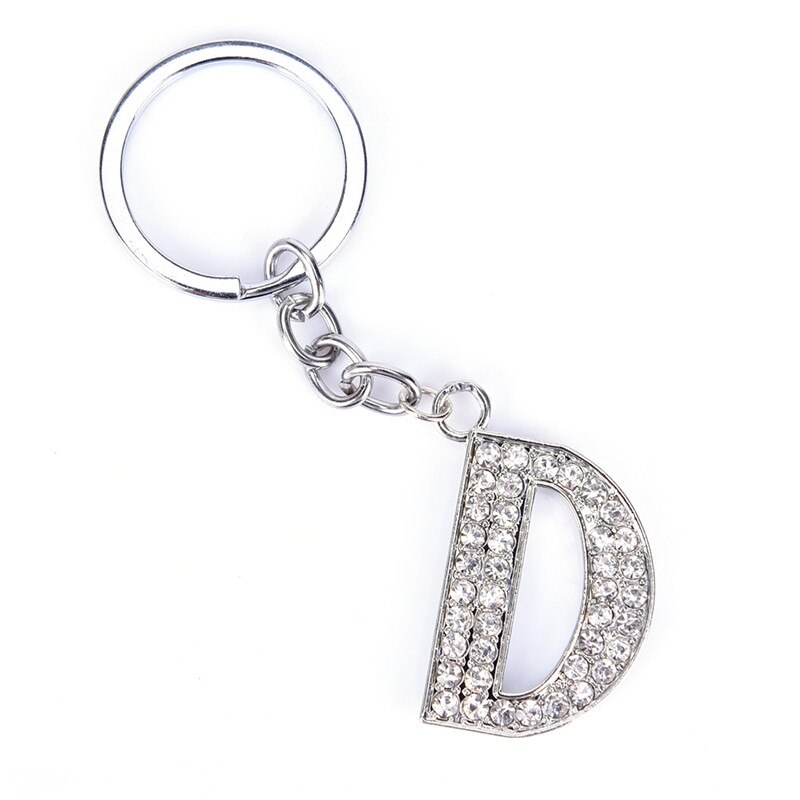 Crystal Rhinestone Alfabet Sleutelhanger Beginletter Sleutelhanger Keten Unisex Sleutelhanger Letters: D