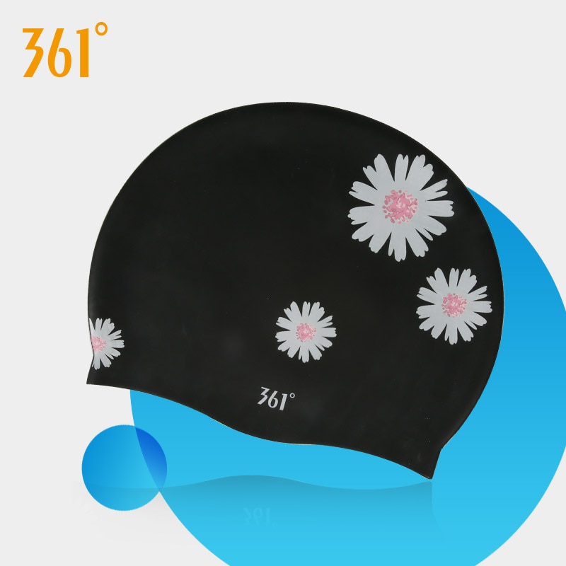 361 Lang Haar Badmuts Voor Vrouwen Bloemen Silicon Badmuts Voor Zwembad Waterdichte Gehoorbescherming Vrouwelijke Rubber Badmuts hoed