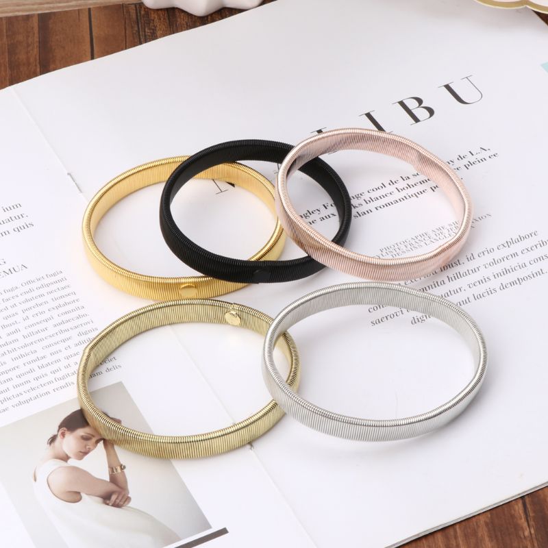 Arm Warmer Shirt Sleeve Holder Metal Anti-Slip Elastic Bracelets Stretch Armband N58F