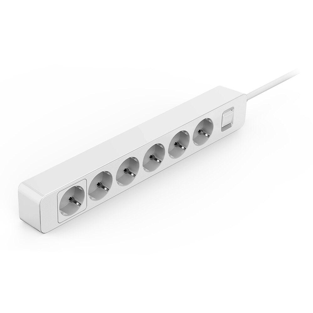 Power Strip Surge Protector 5/6 AC Outlets Stopcontacten EU Plug 16A 250V 1.5m Verlengsnoer Schakelaar Overbelasting Bescherming desktop