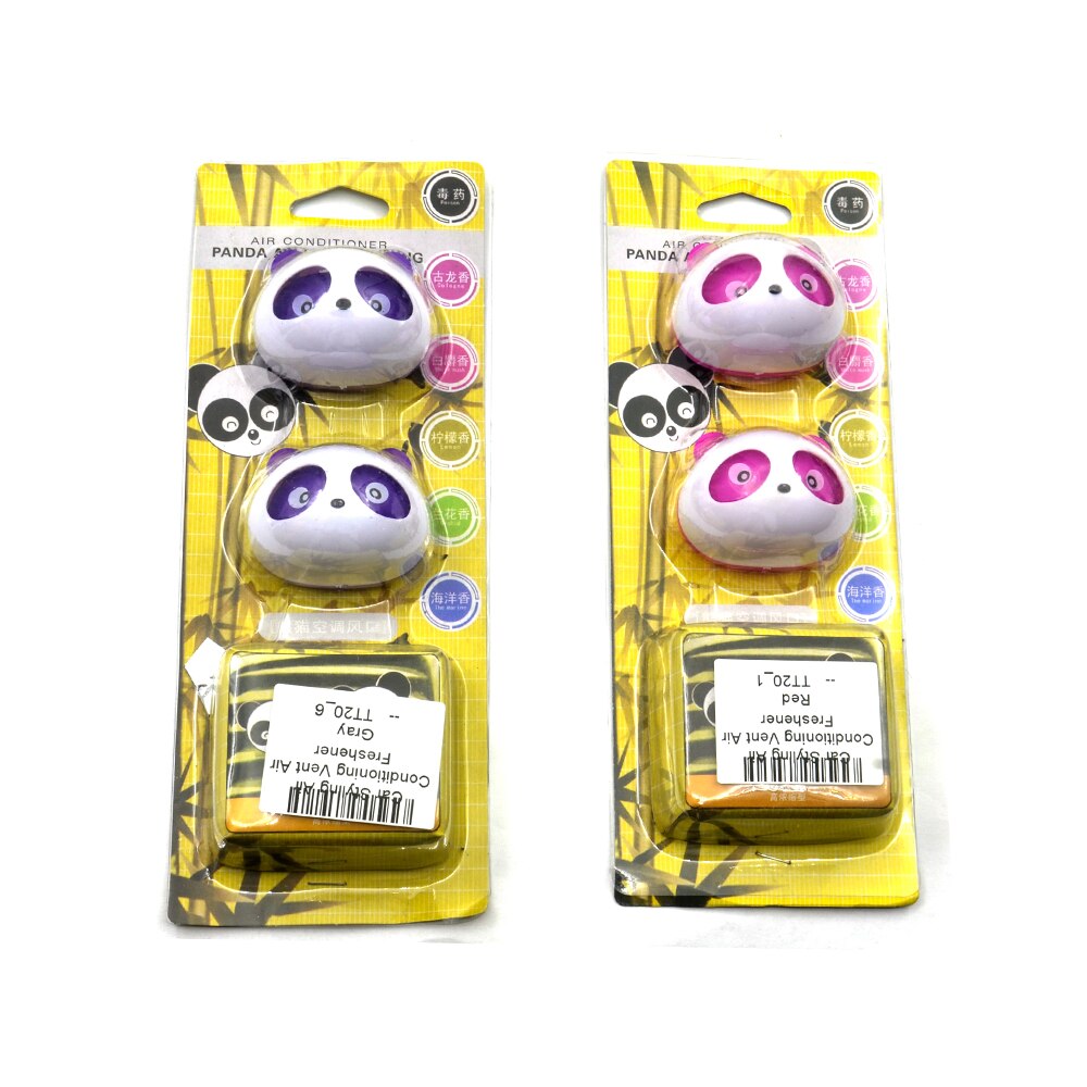 2pcs Car Outlet Perfume Air Conditioning Vent Air Freshener Car Styling Cute Panda Eyes Perfumes Auto car-styling Free Ship