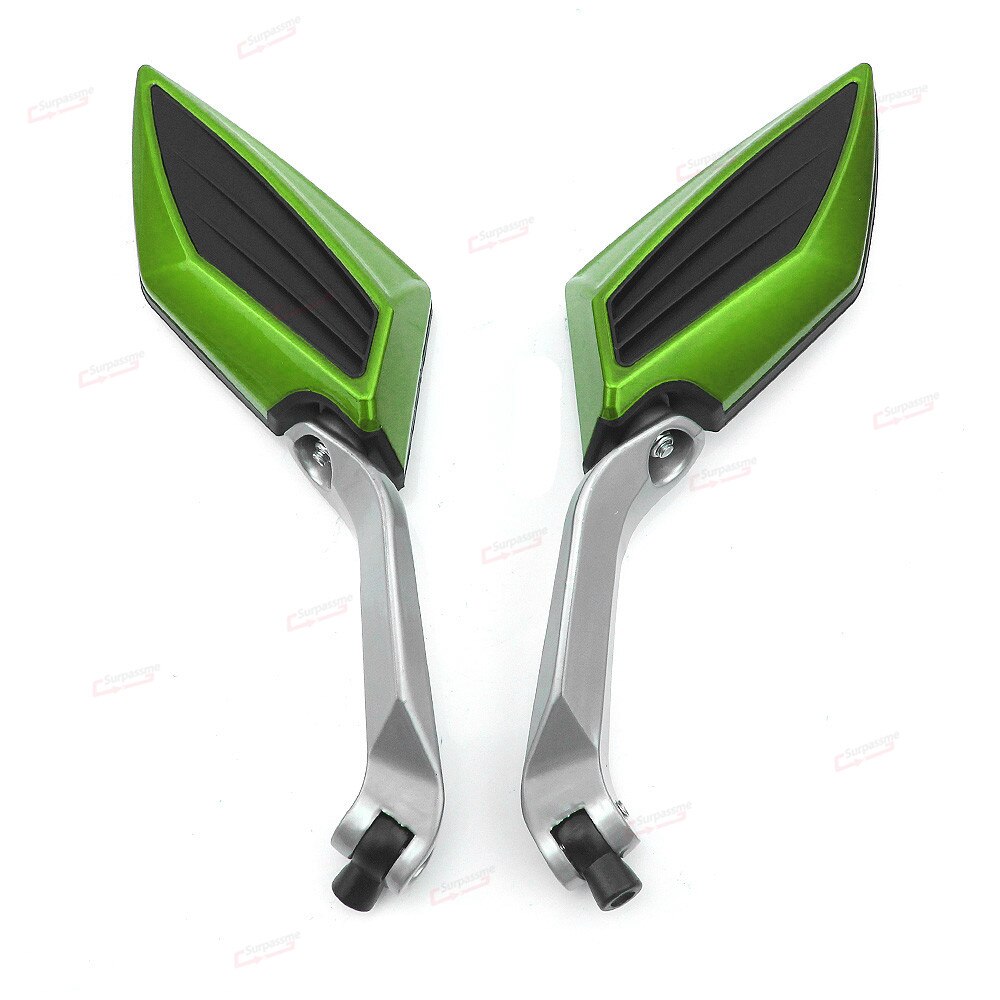 For Suzuki GSX 600 F GSR 600 750 Bandit 650 125 Universal Motorcycle Rearview Mirror Cafe Racer Scooter Aluminum Side Mirrors: Green