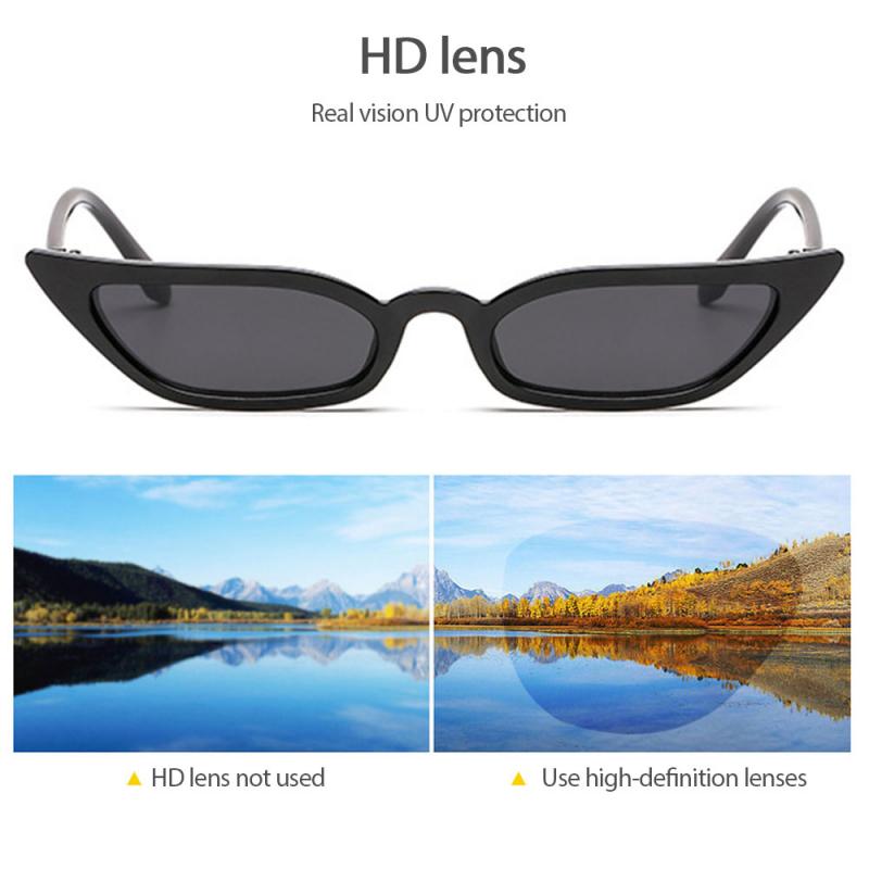 Okulary-gafas de sol con protección solar para hombre y mujer, anteojos de sol femeninos con protección solar, montura pequeña y ángulo afilado, con protección UV400