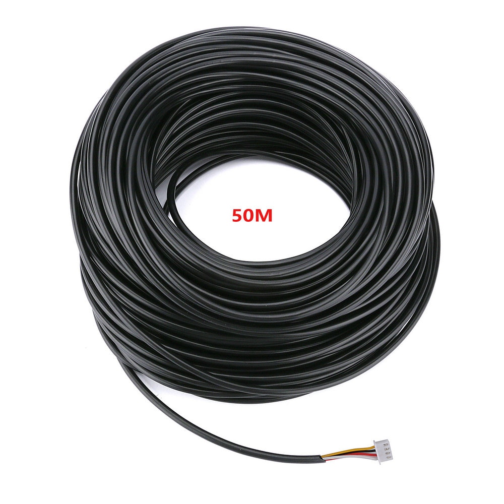 50m 2.54*4p 4- ledningskabel til video-intercom farvevideodørtelefon dørklokke kablet intercom-kabel