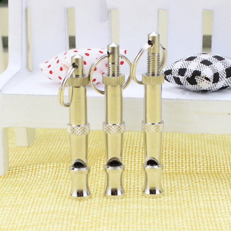 Sifflet à ultrasons pour chien et chat, accessoire d'entraînement à deux tons, flûte ultrasonique pour arrêter d'aboyer, son ultrasonique, outils d'entraînement, porte-clés