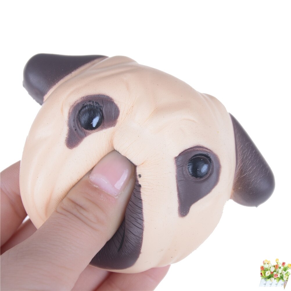 Apretar estirable cara de perro Pug Mini exprimidor Animal de curación juguetes blandos antiestrés de aumento lento