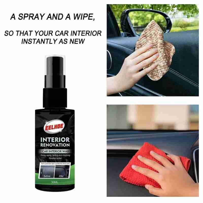 30ml Automotive Interior Refurbishing Spray Plastic Parts Wax Retreading Agent Renewed Plastic Restore