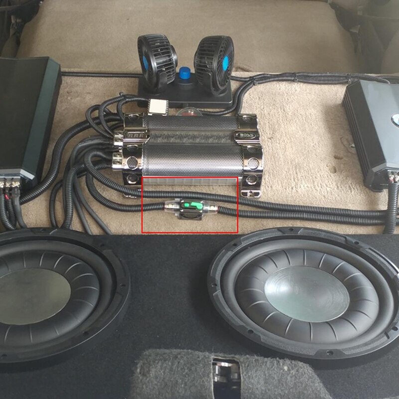 Assicurazione Audio per Auto 2V-24V DC 80A, per Auto Car Marine Boat Stereo Switch Audio Inverter protezione del sistema verde