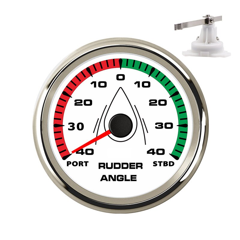 85mm Rudder Angle Indicator 0-190 ohm With Rudder Angle Sensor Set 12V/24V For Car Truck Boat Marine Accessories: WS