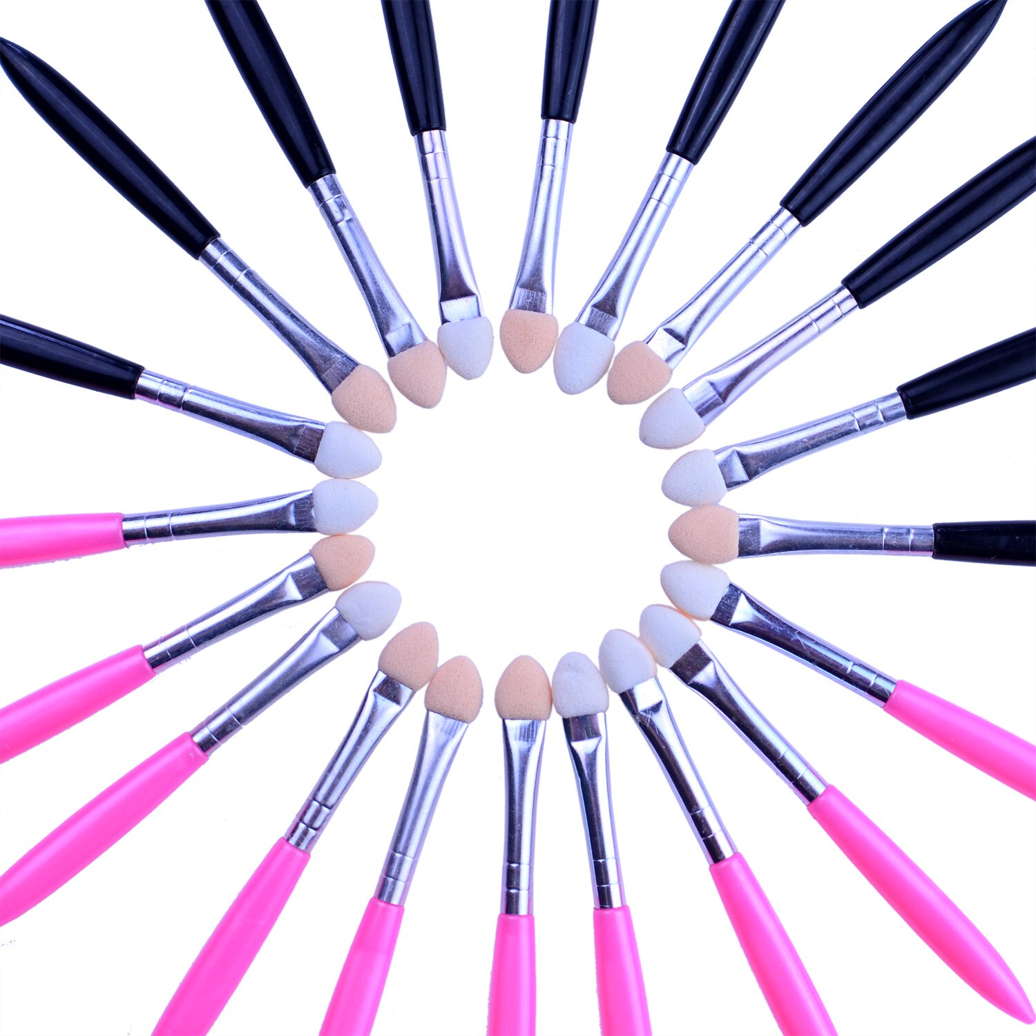 Pincel de sombra de ojos , esponja cosmética, brillo de uñas, esponja suave, delineador de ojos, aplicador para maquillaje de belleza, 10 piezas