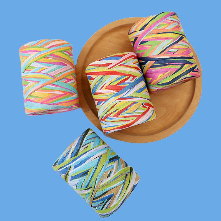 80Meter Natuurlijke Raffia Lint Raffia Papier Lint String Touw Wikkelen Ambachtelijke Lint Voor Kransen Party Thuis Diy Decoratie