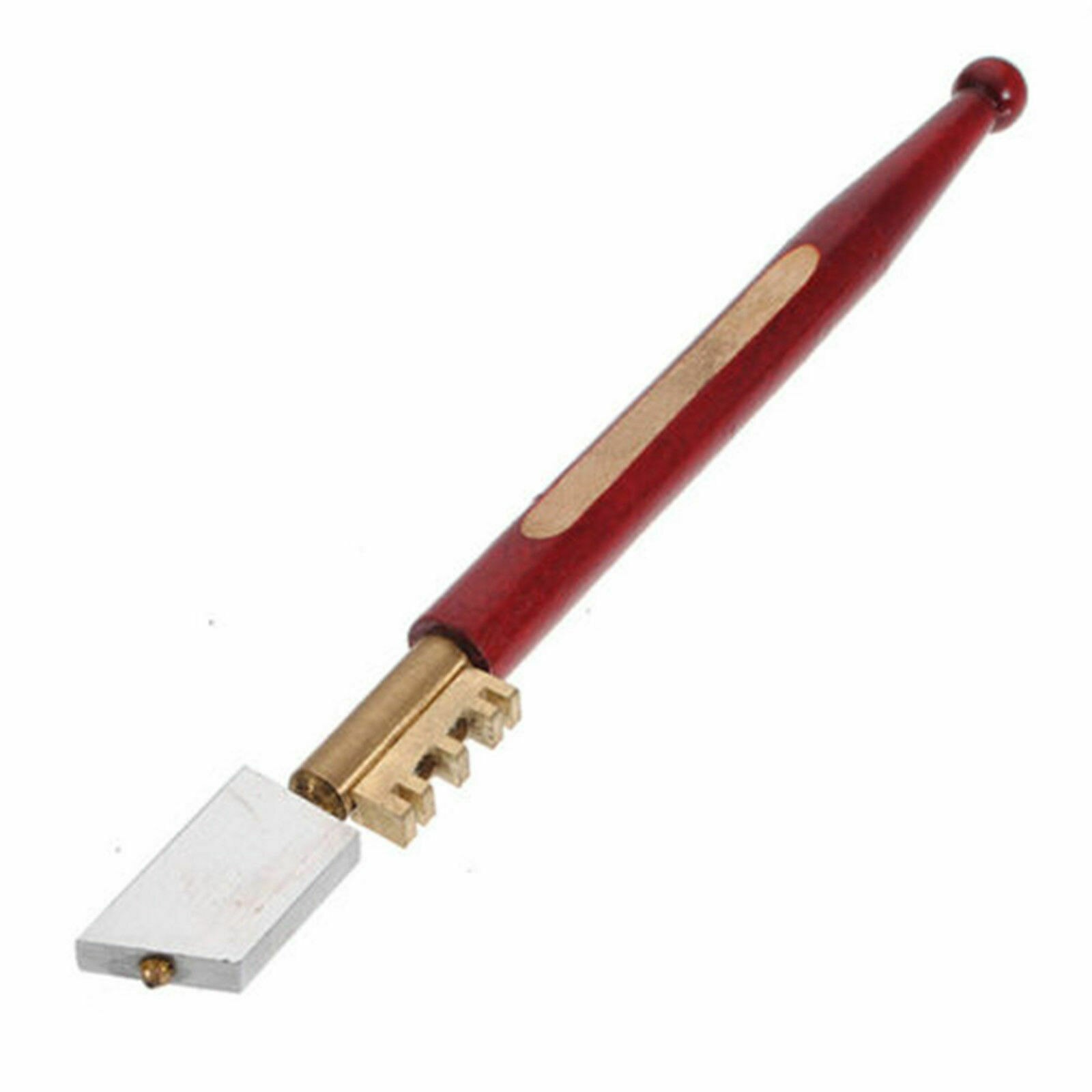 Sharp Diamond Tip Window Mirror Glazing Cutting Tool Antislip Wooden Handle Steel Blade Oil Feed Glass Cutter: Default Title