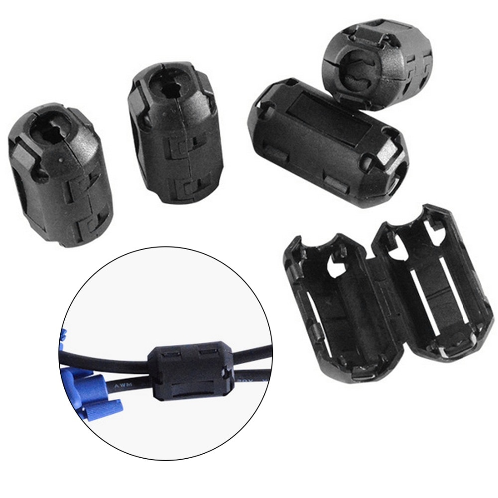 Komponenter filtre 5 stk 3.5mm clip-on ferrit ring kerne støjdæmper til emi rfi clip kabel