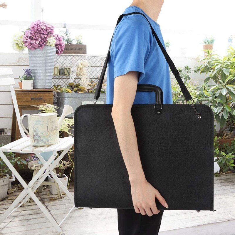 Art Portfolio Case With Zipper,Artist Carrying Case Poster Board,Tote Bag For Art Storage Folder