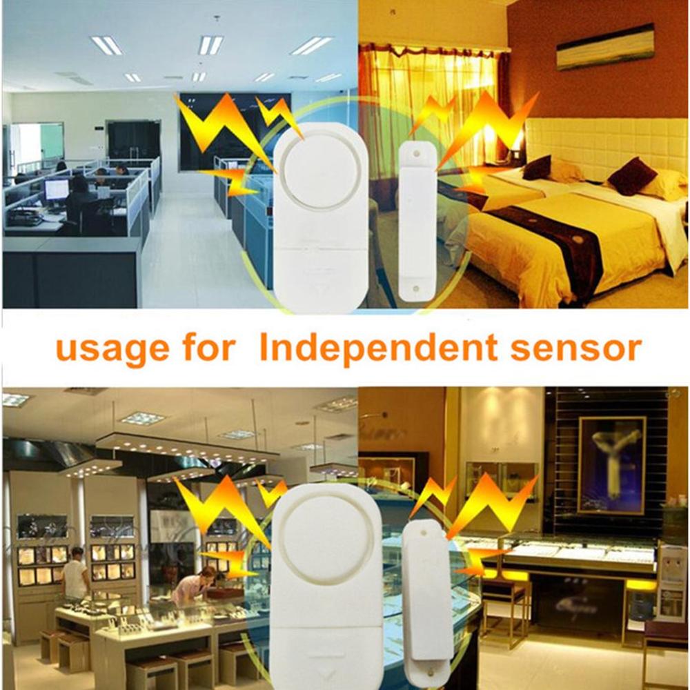 Home Security Alarm System Independent Wireless Home Door Window Entry Burglar Alarm With Magnetic Sensors