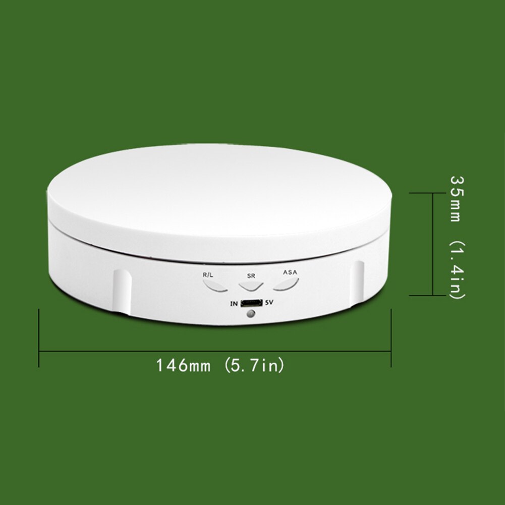 Rotating Display Stand 5.75inch USB Rechargeable 3D Models Props For Photography 3 Speeds Adjustable Electric Jewelry Holder