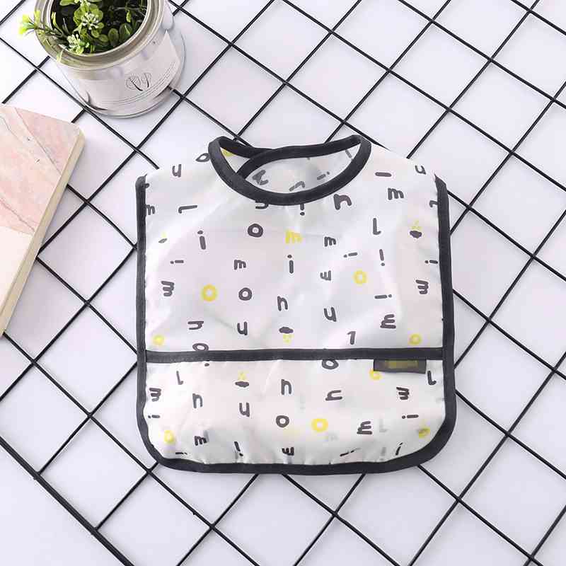 Waterdichte Baby Slabbetjes Leuke Cartoon Dieren Baby Meisje Jongen Bib Verstelbare Mouwloze Voeden Slabbetjes Kinderen Burp Doeken: style 2 letter