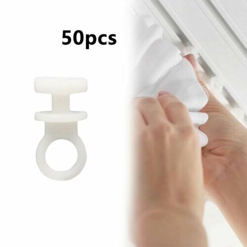 50 Stuks Plastic Gordijn Track Haken Runner Fit Voor Camper Camper Caravan Boot Gordijnrail Zweefvliegtuigen Lopers