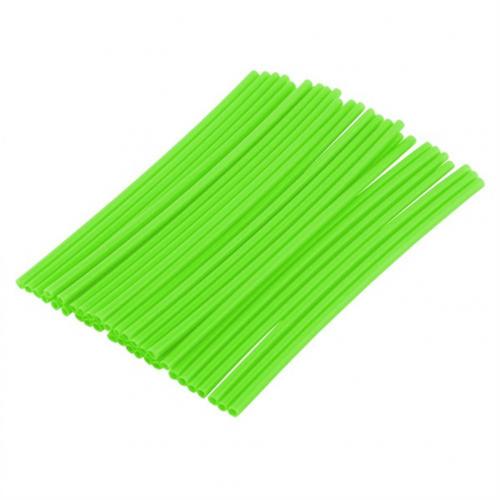 Enveloppes de rayons de roues de moto, 36 pièces/paquet, décor de protection de la peau: Grass Green