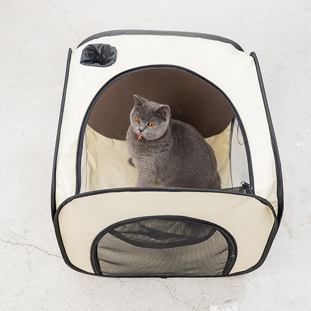 Pet Drying Box Foldable Dog Tent Blowing Hair Dryer Portable Cat Cage Dog Bath Artifact Grooming House Pet Dry Room Pet Car Bag