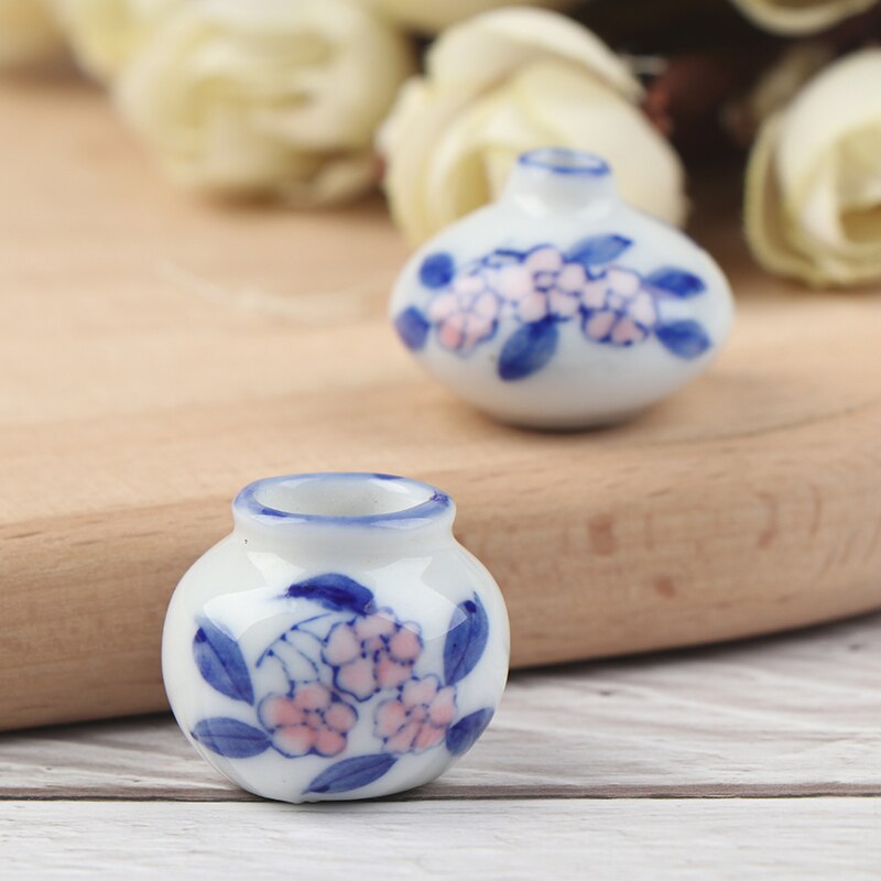 2 Pz/lotto 1:12 Miniatura casa delle bambole Vaso di Fiori per la Casa di Bambola Accessori FAI DA TE Giocattoli per I Bambini Del bambino