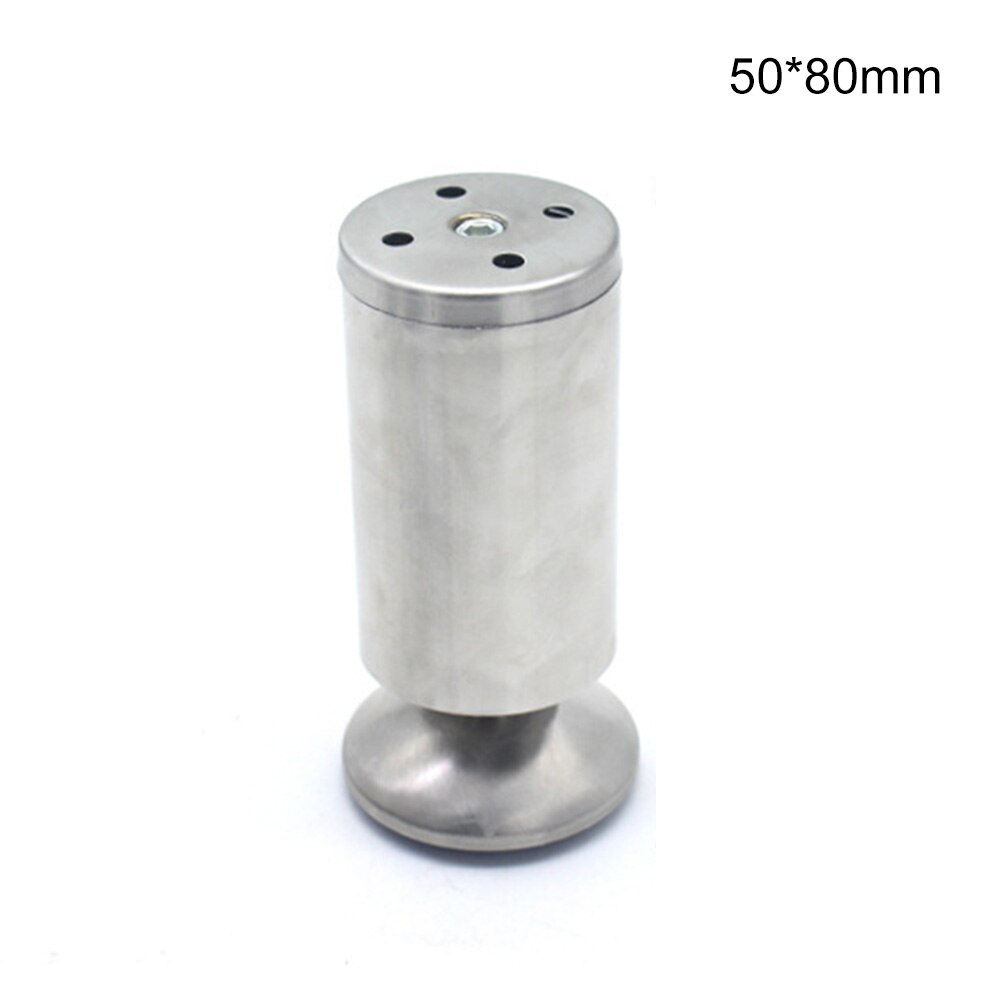 4 stk metalfødder møbel garderobeskab bordskab sofa hjørne ben justerbar højde: 50 mmx 80mm
