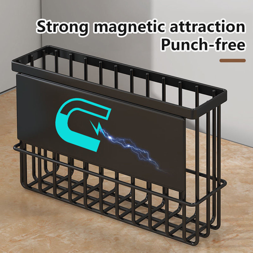 Multifunctioneel magnetisch koelkastopbergrek Geen punch Ruimtebesparend Papieren handdoekhouder Muurhangende mand Keukenorganizer