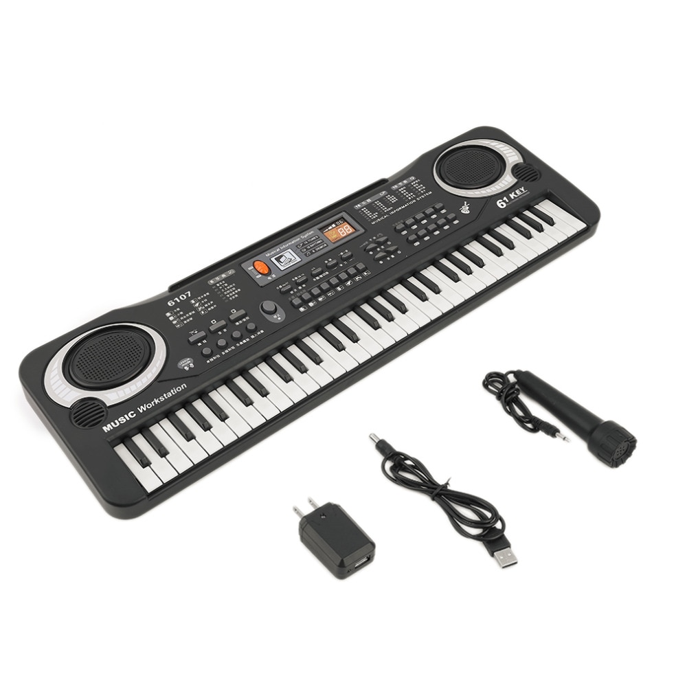 Multifunktionel delikat 61 nøgler digital musik elektronisk keyboard board legetøj elektrisk klaver orgel musikorgel electroni