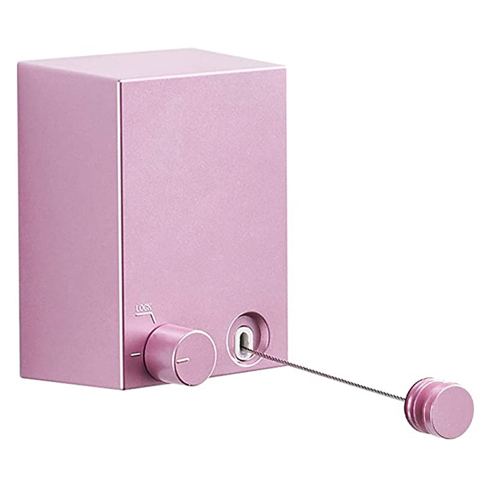 Clothes Line Invisible Retractable Household Goods Punch-free Stainless Steel Wire for Balcony Retractable Clothesline: Pink