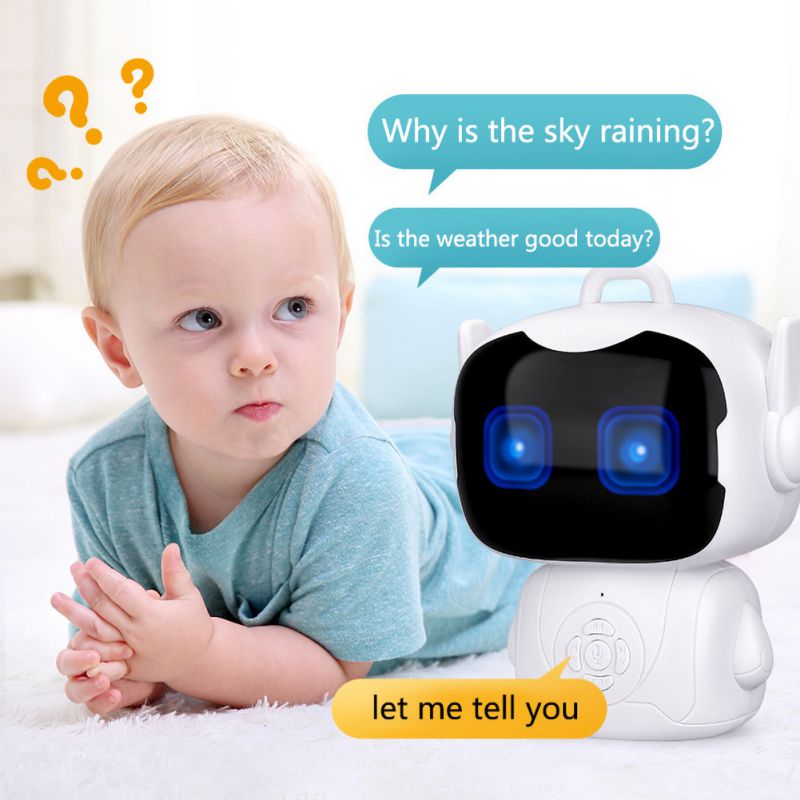 Barn intelligent robot tidig utbildning leksaker smart bärbar lärare leksak dialog touch sensor röststyrd robot