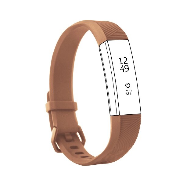 L 170-215mm Adjustable Colorful Replacement Bands For Fitbit Ace/Alta/Alta HR Children Adult Quick Release Wristband Strap Loop: Coffee