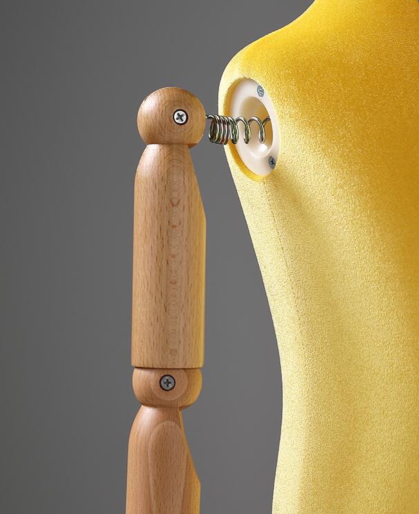 Soporte de cuerpo de Maniquí de mano de Color madera para mujer, modelo de costura de 1 a 2 años, Flexible, estante ajustable, 1 ud. D406