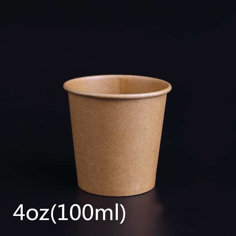 50 stks/pak 100ml Mini Kraftpapier Cup Kleine Wegwerp Cup Koffie Paper Cups