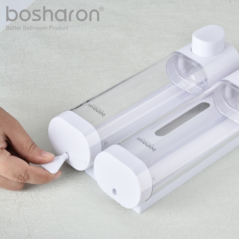 Bathroom Wall Mounted Soap Dispenser For Shampoo Shower Gel Kitchen Dish Detergents Hand Sanitizer 300ml Lockable Plastic Bottle
