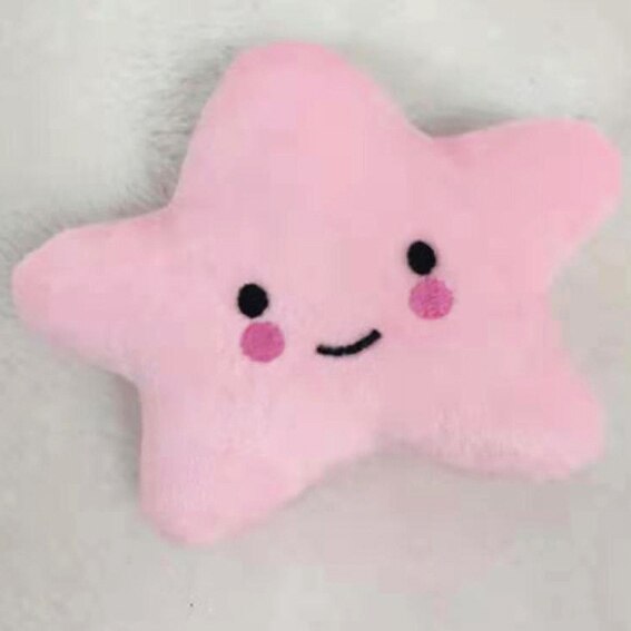 PT016 Cartoon Chew Play Pet Squeaky Puppy Chew Squeaker Quack Sound Doll Toy Simulation Donut Pet Supplies Dog Toys: PT016-pink