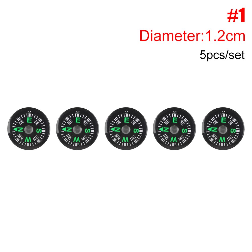 10 PCs Portable Mini North Navigation Handheld Accurate Compass Camping Hiking Survival Compasses Button Practical Guider: 1.2cm 10pcs