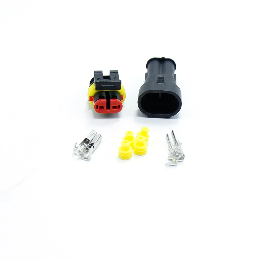 2 Pin Waterproof Wire Connector Female and Male Auto Sealed Plug for Car Motor Boat Motorcycle Connecting Terminals Socket