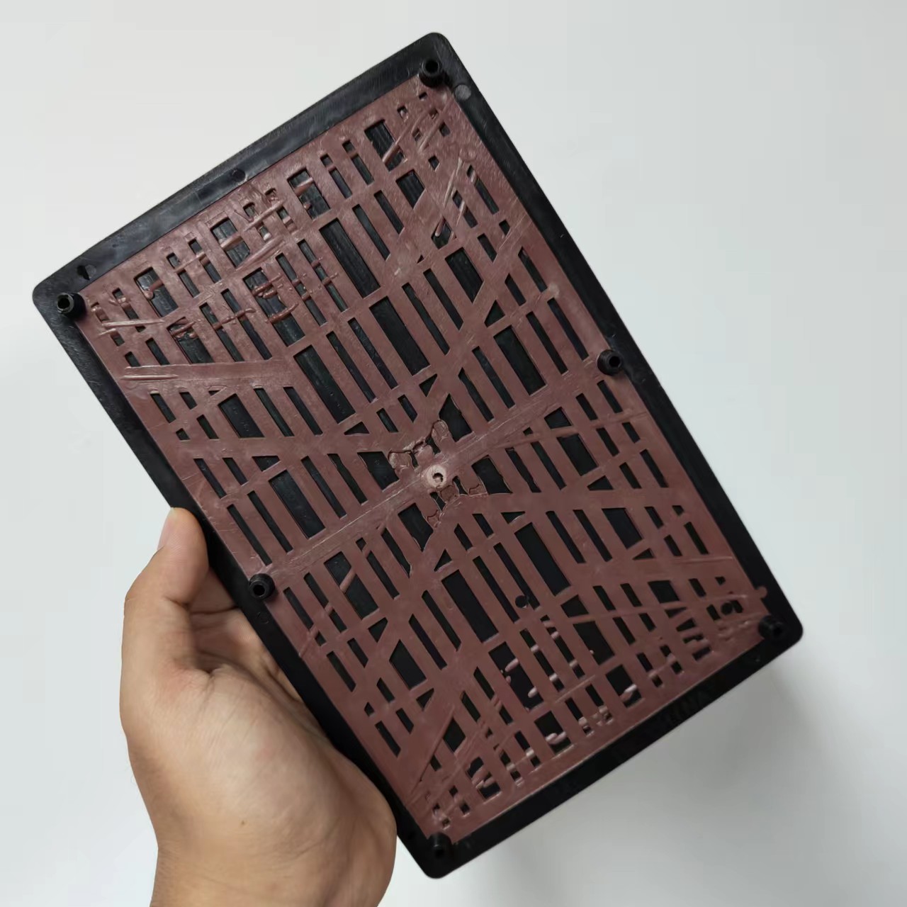 23x15 cm Universele Auto Vloer Tapijt Pad Hak Voet Mat Pedaal Patch Cover Auto Mat Anti-slip Pedaal Bruine Vloermat