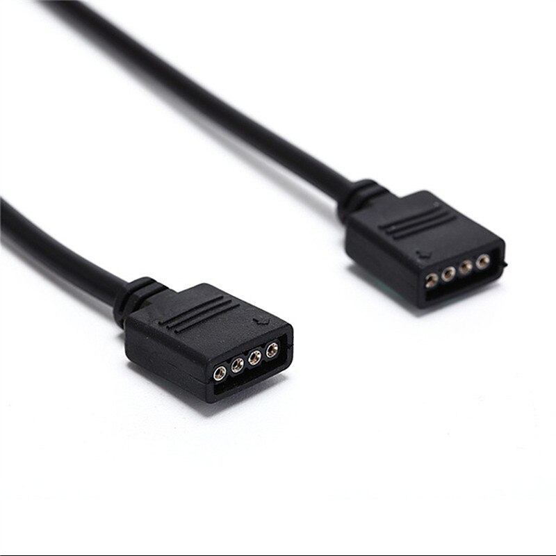 Cable de extensión de 4 pines, conector LED hembra, Color negro, 30cm/100cm, 4 pines, 0,3 m/1m, para tira LED RGB 2835 3528 5050