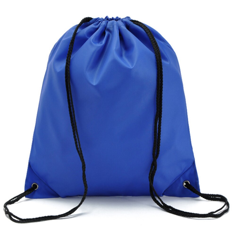 Sport Waterdichte Trekkoord Tassen String Tas Gedrukt Rugzak Pull Touw Mannen Vrouwelijke Oxford Gym Casual Tas: Blauw