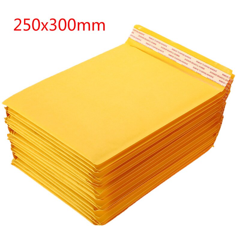 50 PCS/Lot Kraft Paper Bubble Envelopes Bags Mailers Padded Envelope With Bubble Mailing Bag: 250x300mm