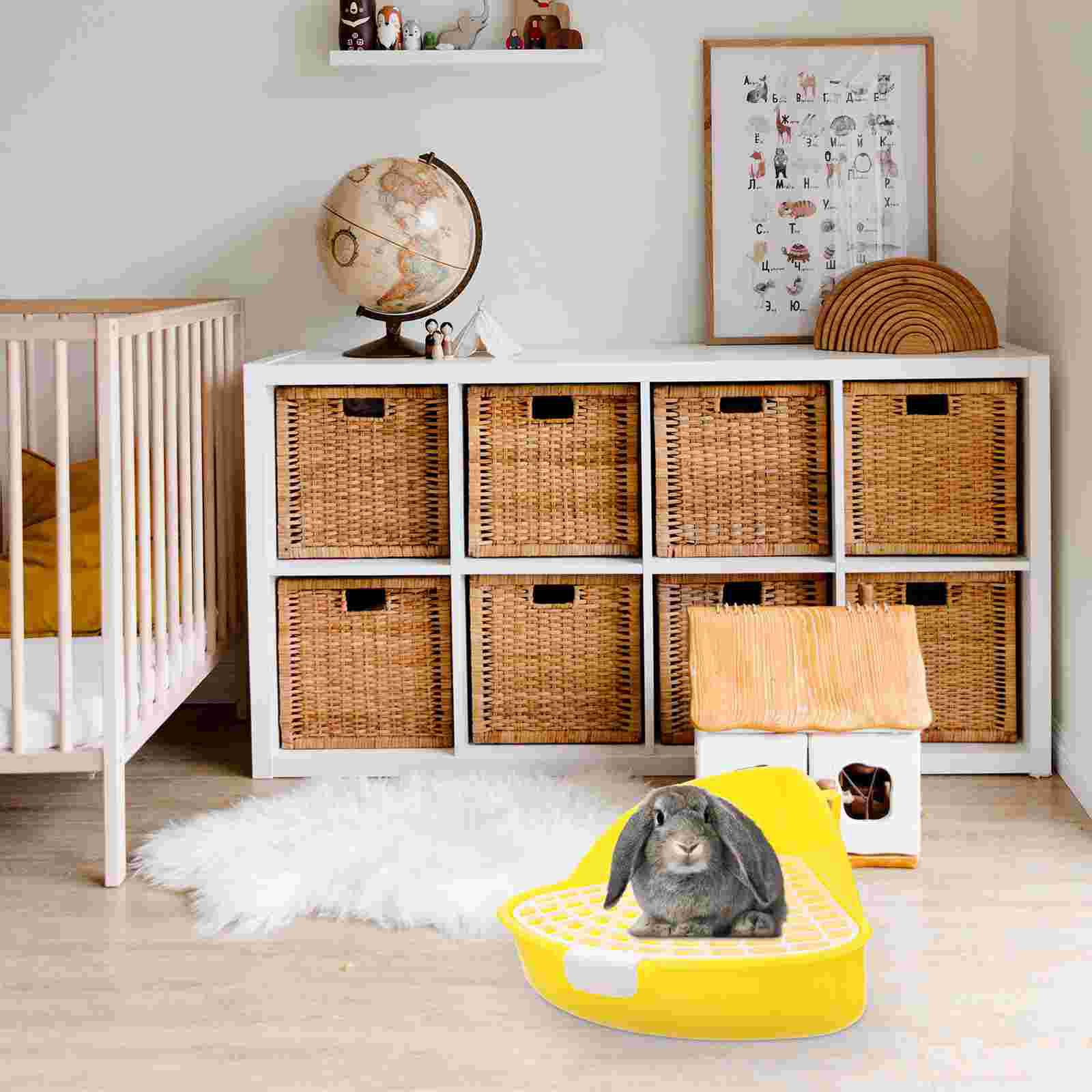 Triangolo coniglio lettiera coniglietto Toilette vasino allenatore lettiera in plastica