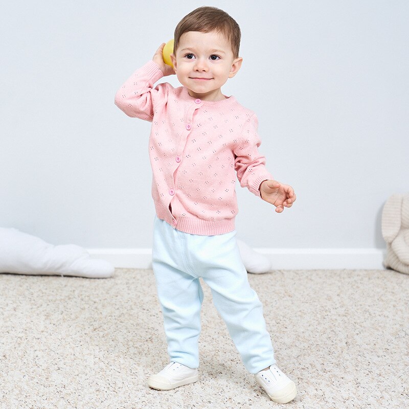 Bianco Della Ragazza Cardigan Bambini di Autunno della Molla Cotone A Maniche Lunghe Maglione Della Ragazza Per 2 3 4 6 8 10 Anni 2016 delle ragazze del Cappotto AKC165016