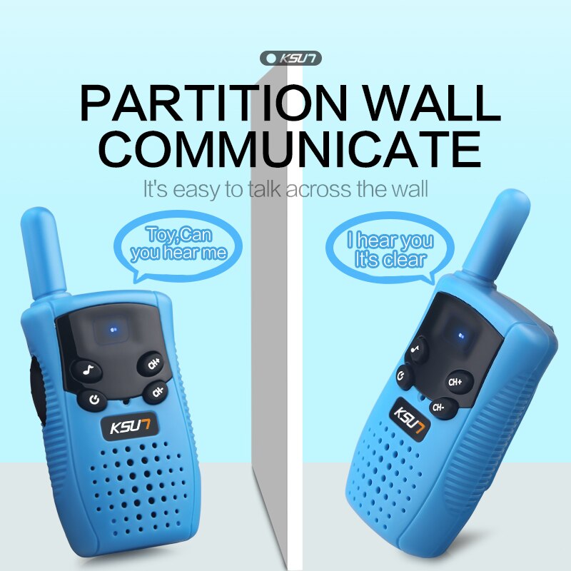 KSUN UT-008 Mini Walkie Talkie 2pcs Kids Radio 0.5W UHF Frequency Portable Radio Station Handheld Radio Christmas